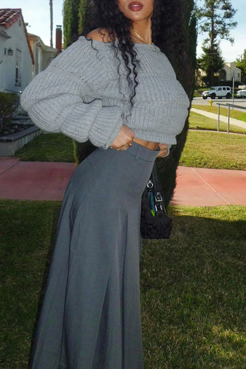 Bohonini Chic Off Shoulder Patchwork Sweater for Stylish Comfort