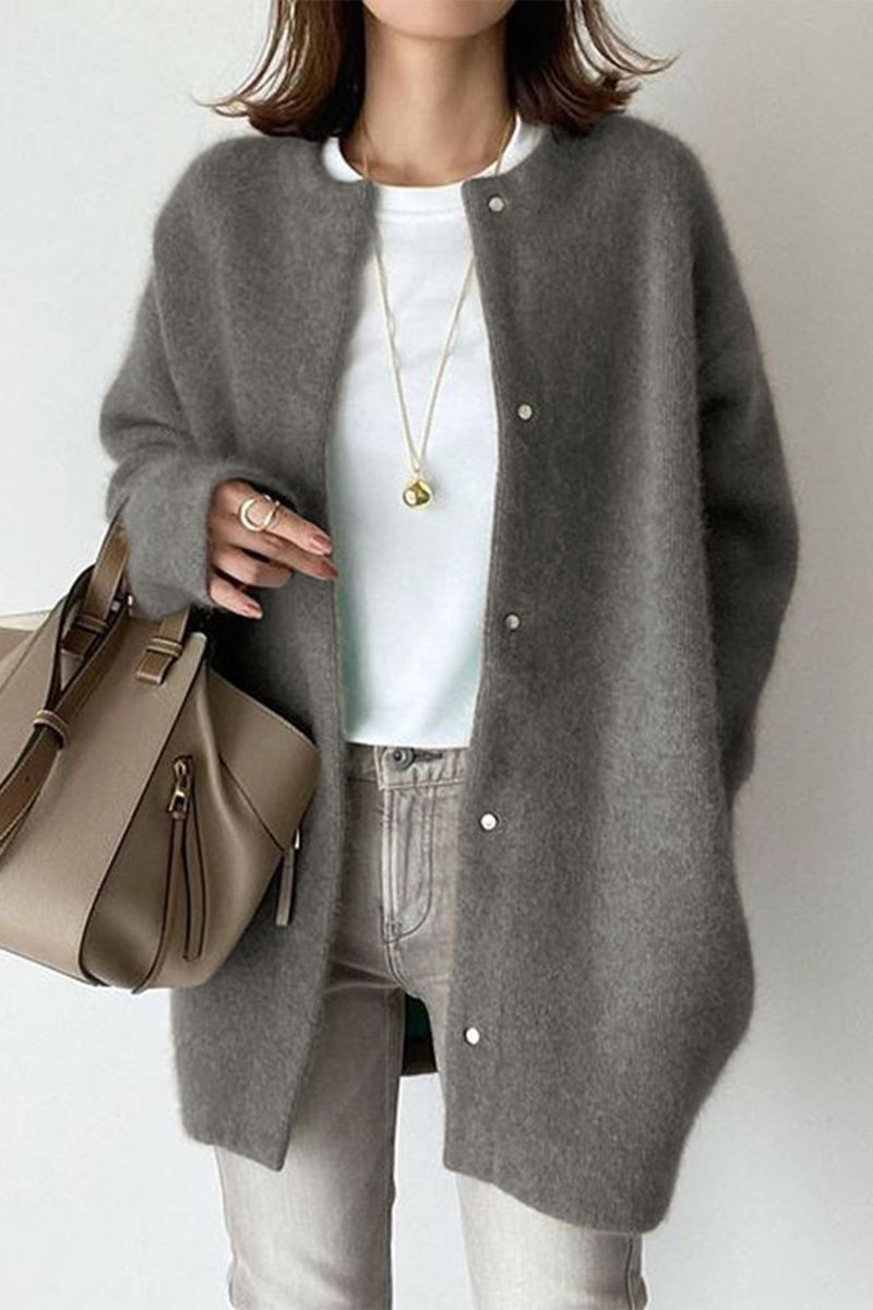 Stylish Casual Patchwork Knitted Jacket - 9 Color Options