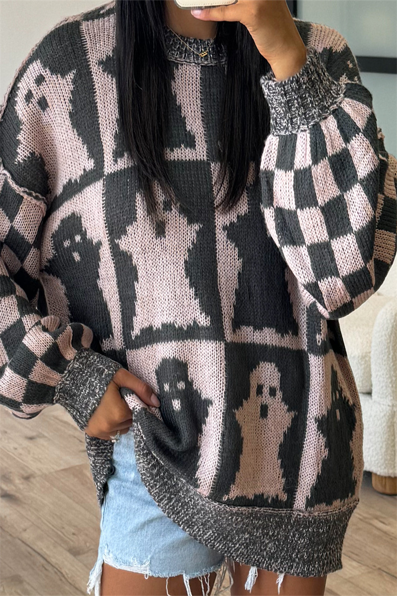 Bohonini Casual Plaid Weave Sweater for Effortless Style