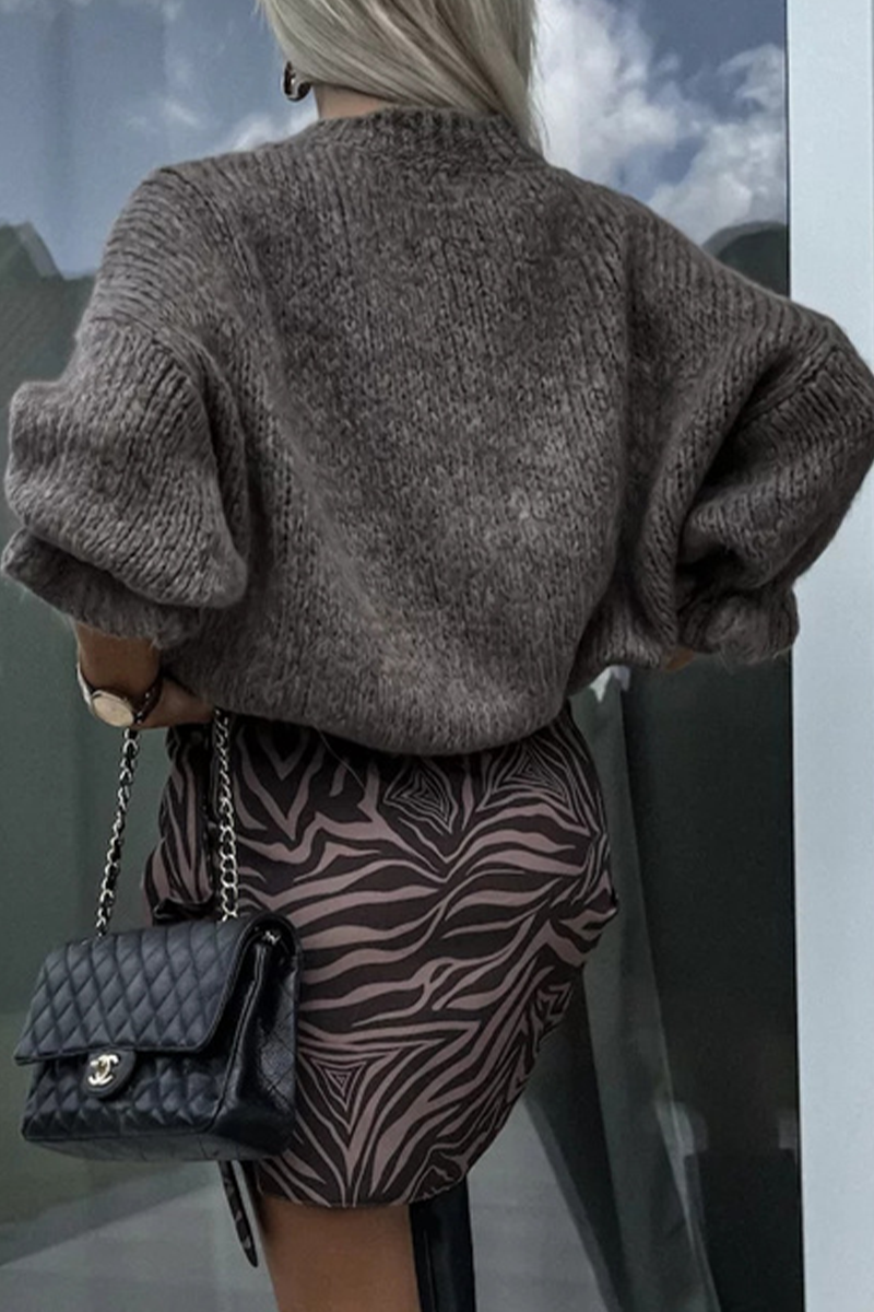 Bohonini Casual Ruffle Weave O Neck Sweater in 4 Colors