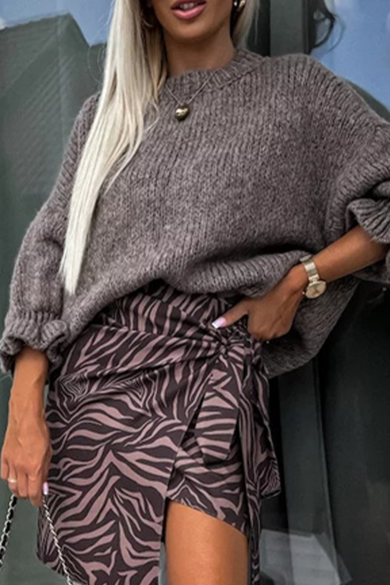 Bohonini Casual Ruffle Weave O Neck Sweater in 4 Colors