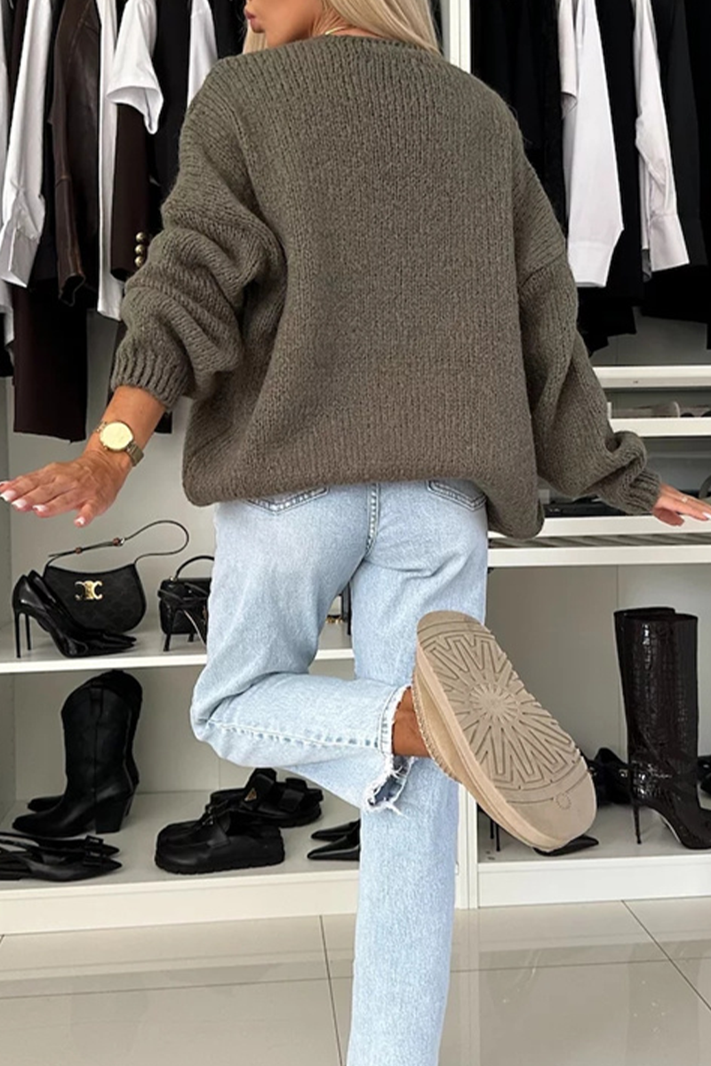 Bohonini Casual V Neck Knitted Jacket for Everyday Style