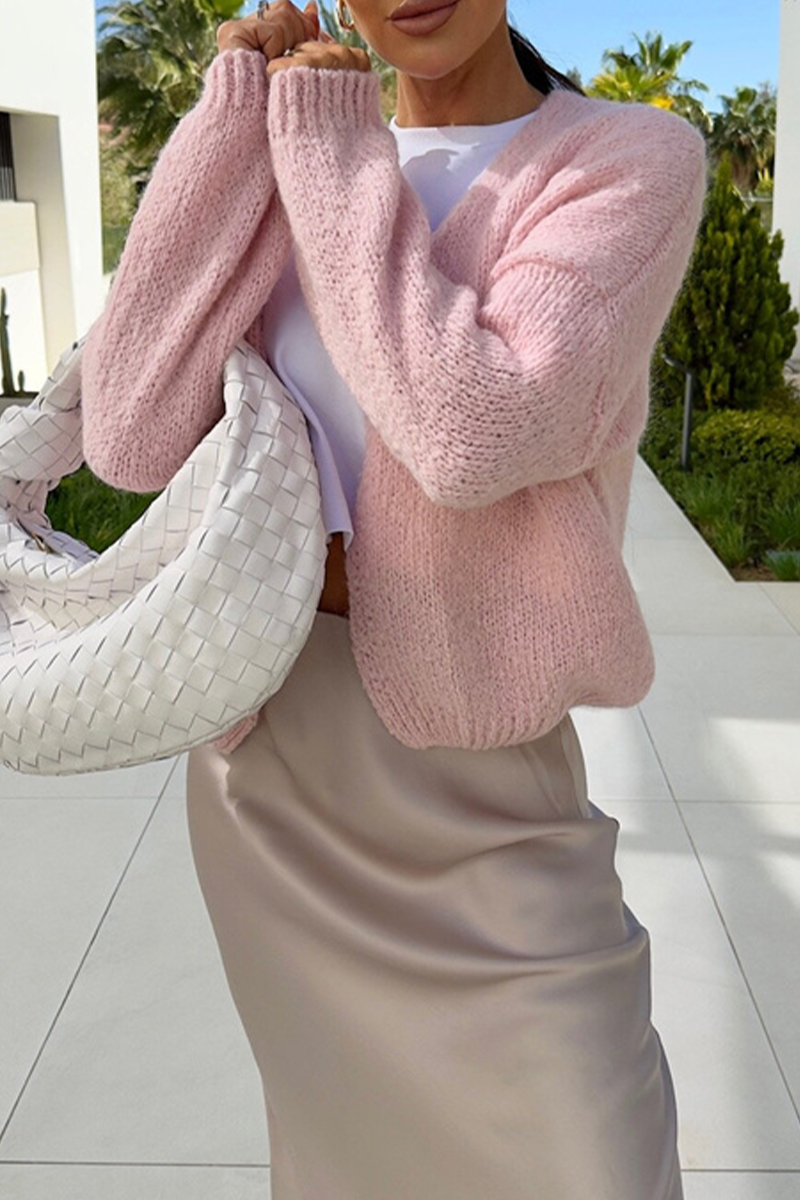 Bohonini Casual V Neck Knitted Jacket in Classic Colors