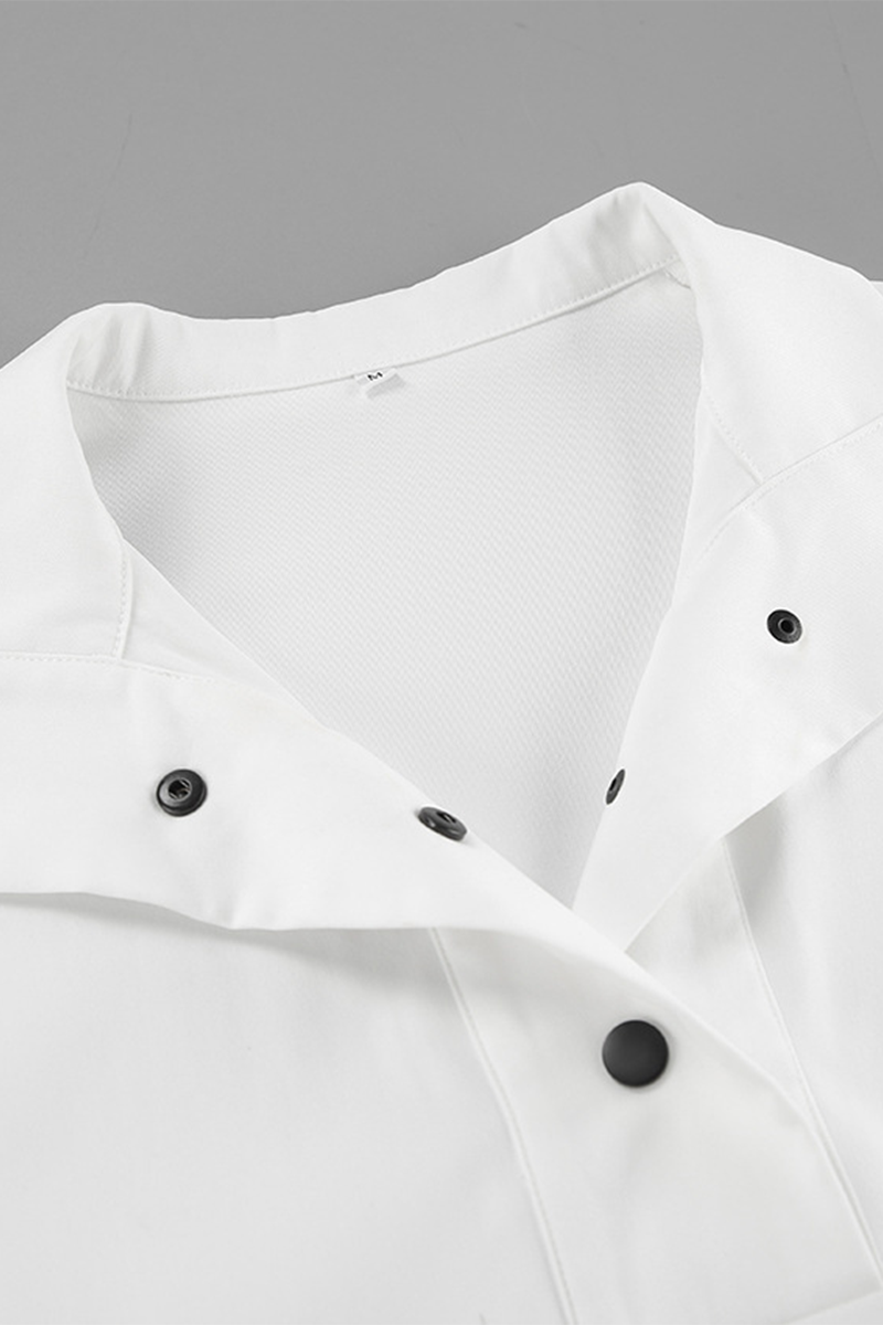 Casual Street Draw String Pocket Buttons Turndown Collar Long Sleeve Two Pieces - Fashionpara