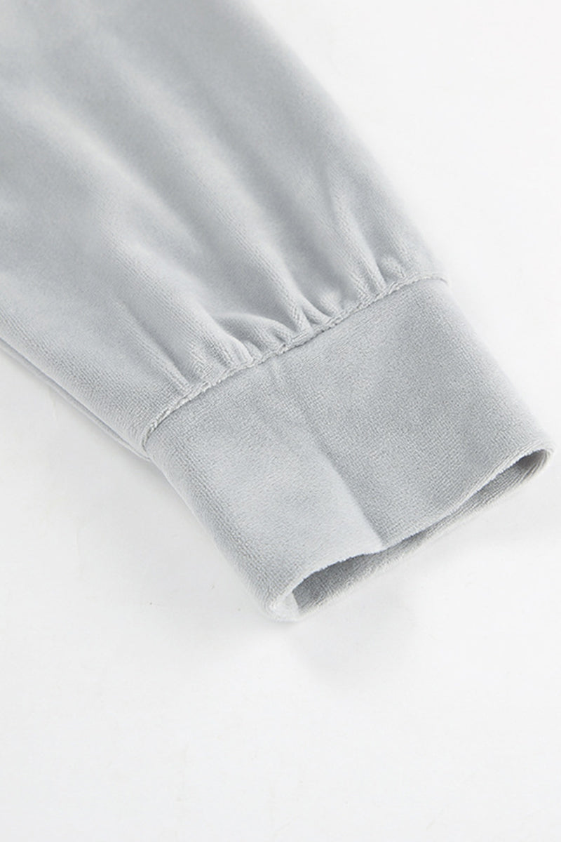 Casual Street Pocket Lace Up Turndown Collar Long Sleeve Two Pieces - Fashionpara