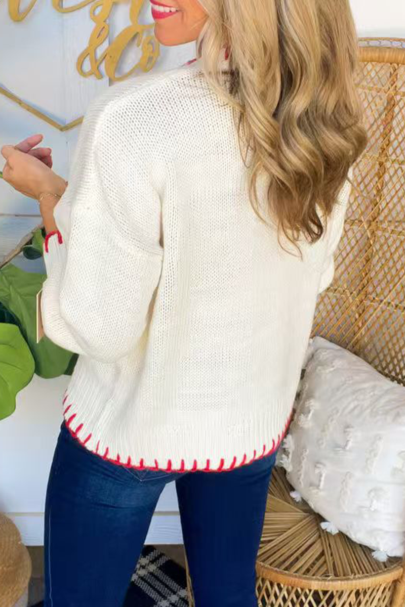 Bohonini Casual Bow Weave O Neck Sweater for Effortless Style