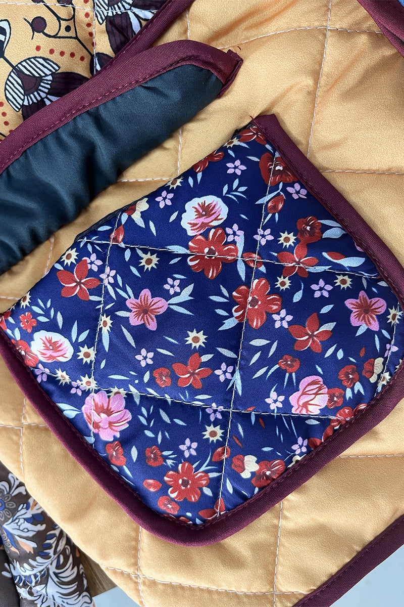 Contrast Pocket Patchwork Blazer with Mandarin Collar