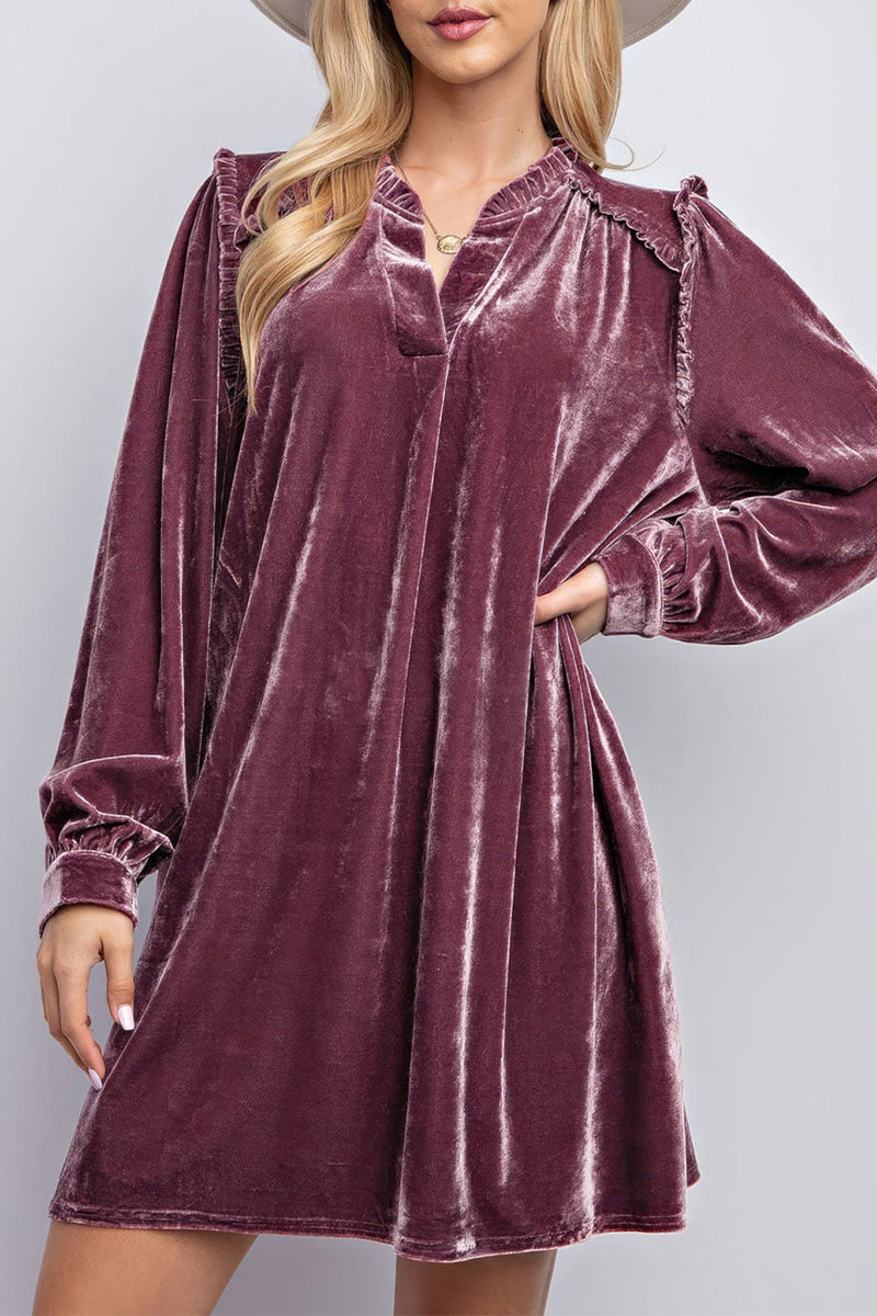 Casual Stringy Selvedge V Neck A Line Dresses(3 Colors) - Fashionpara