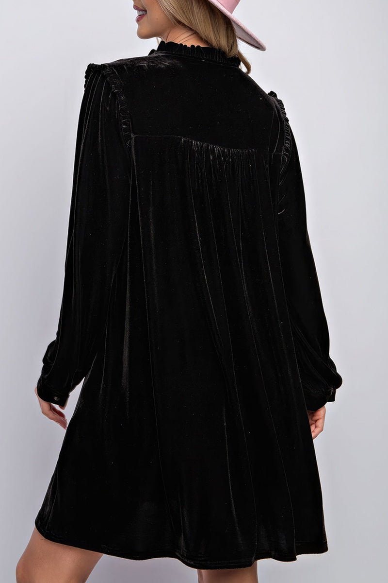 Casual Stringy Selvedge V Neck A Line Dresses(3 Colors) - Fashionpara