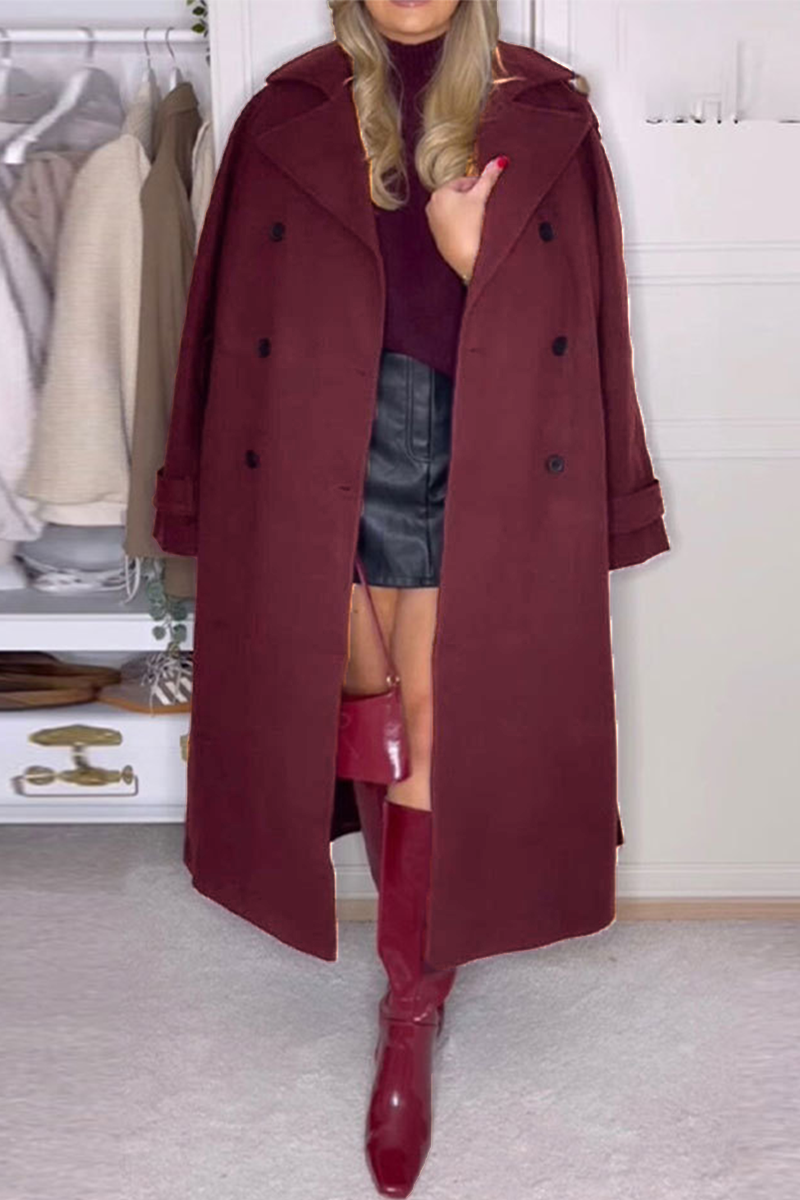 Stylish Casual Lace-Up Turndown Collar Outerwear Jacket