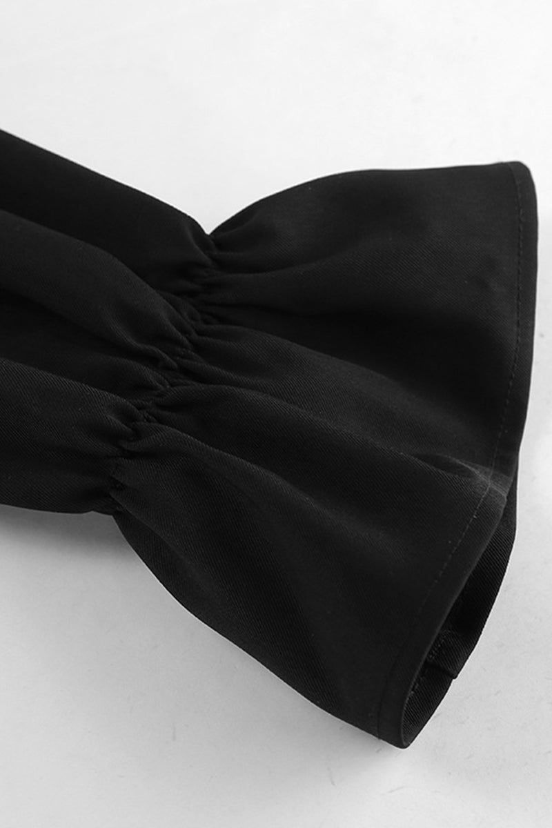 Elegant Patchwork Zipper Peter Pan Collar A Line Dresses - Fashionpara