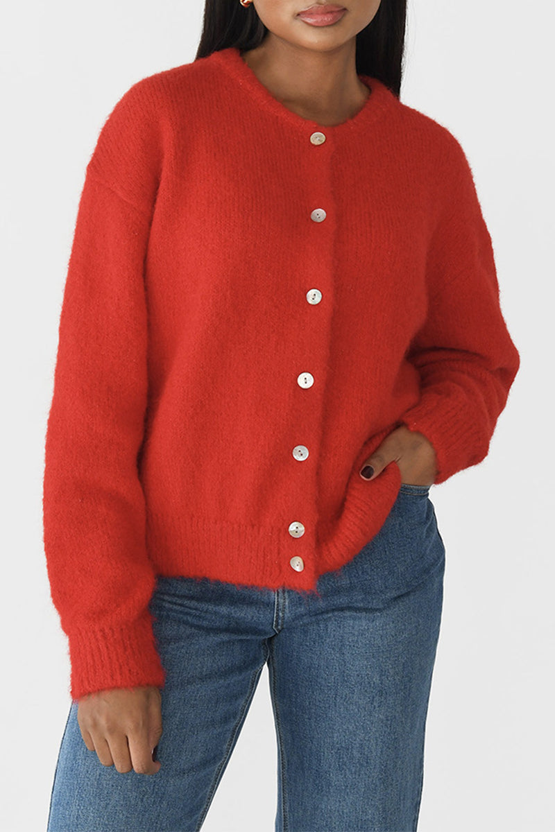 Bohonini Casual Knitted Jacket - Stylish O Neck Design, 5 Colors