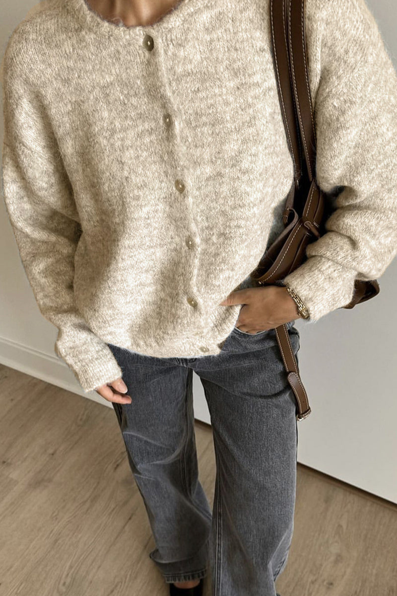 Bohonini Casual Knitted Jacket - Stylish O Neck Design, 5 Colors