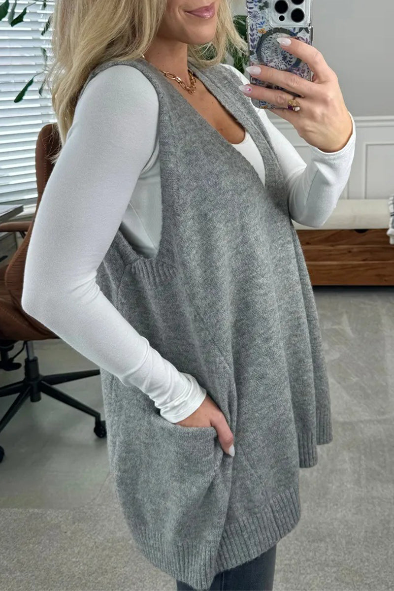 Bohonini Casual V Neck Sweater with Pocket in 5 Colors