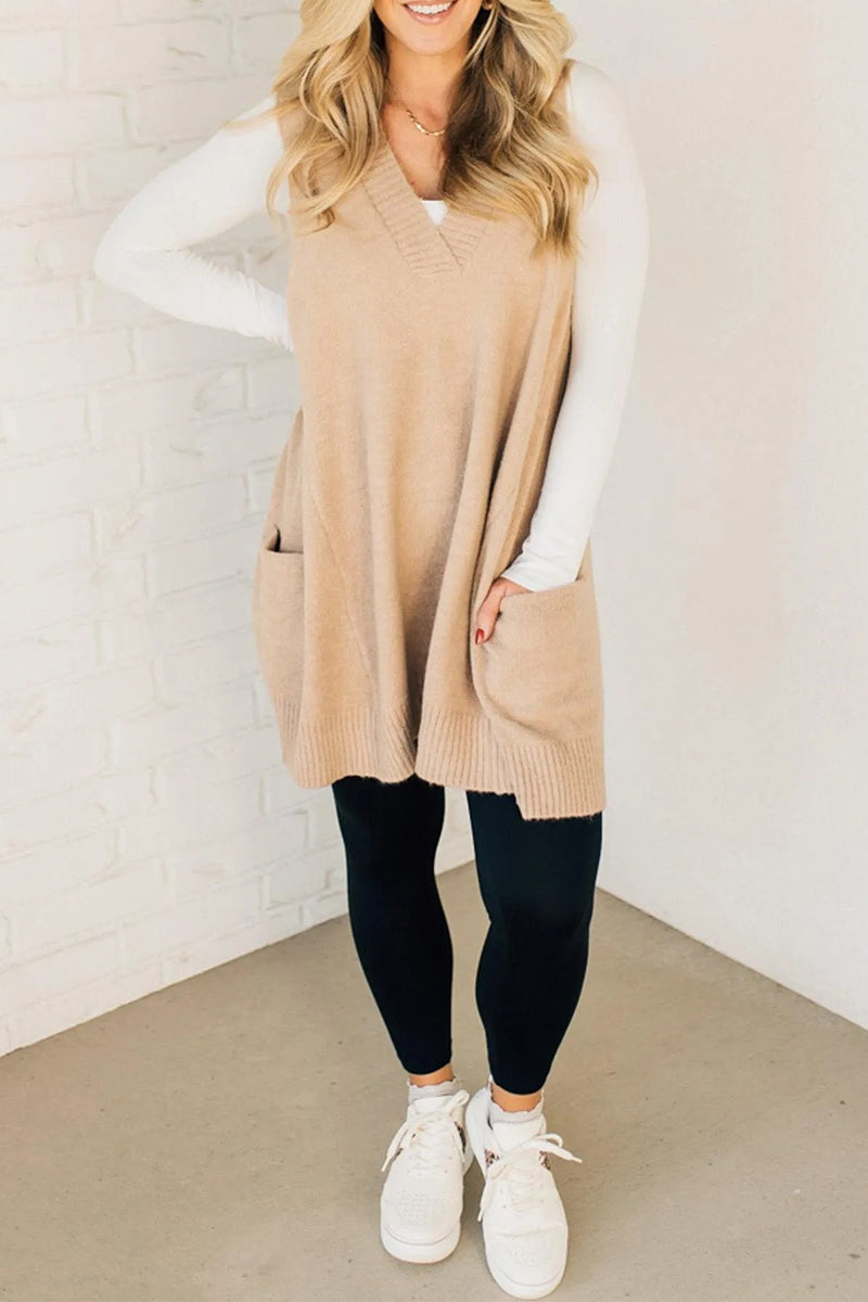 Bohonini Casual V Neck Sweater with Pocket in 5 Colors