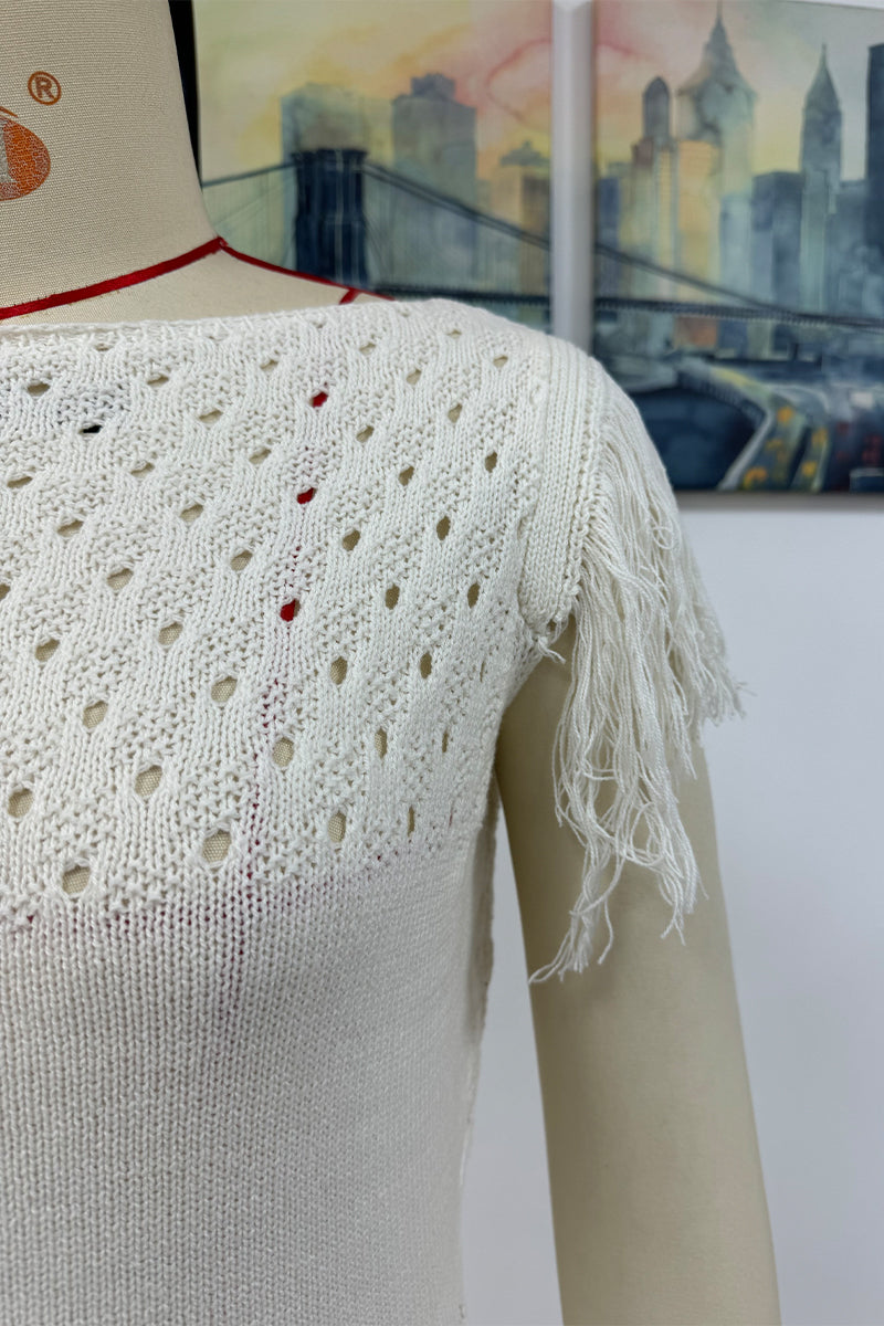 Bohonini Casual Hollow Out O Neck Sweater Dress for Women