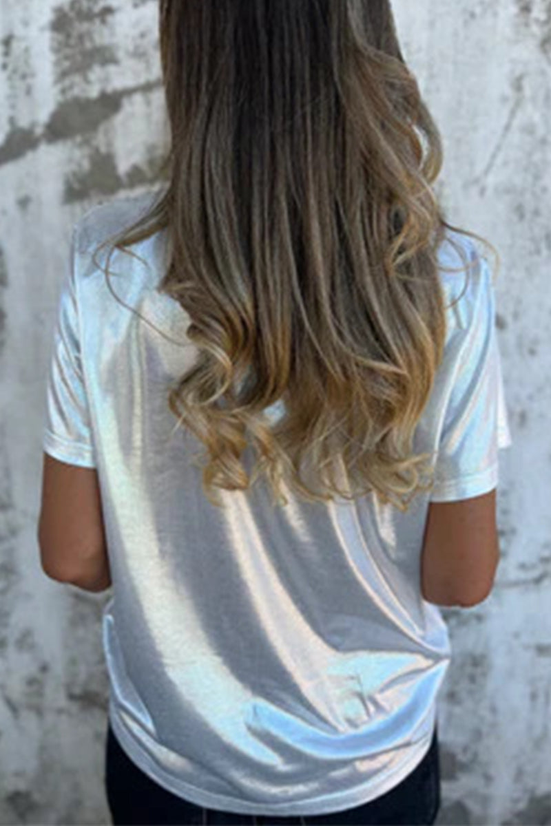 Casual Solid Color O Neck T-Shirts(5 Colors) - Fashionpara