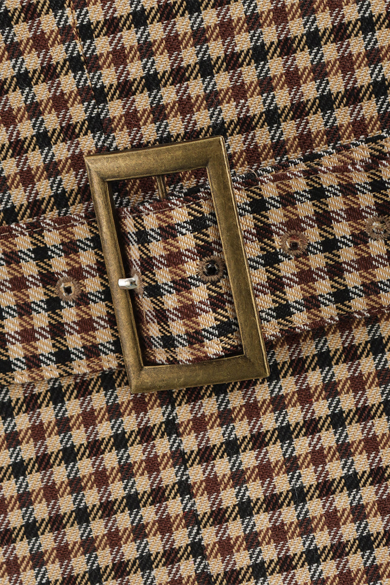 Bohonini Casual Plaid Contrast Collar Suit Jacket Outerwear