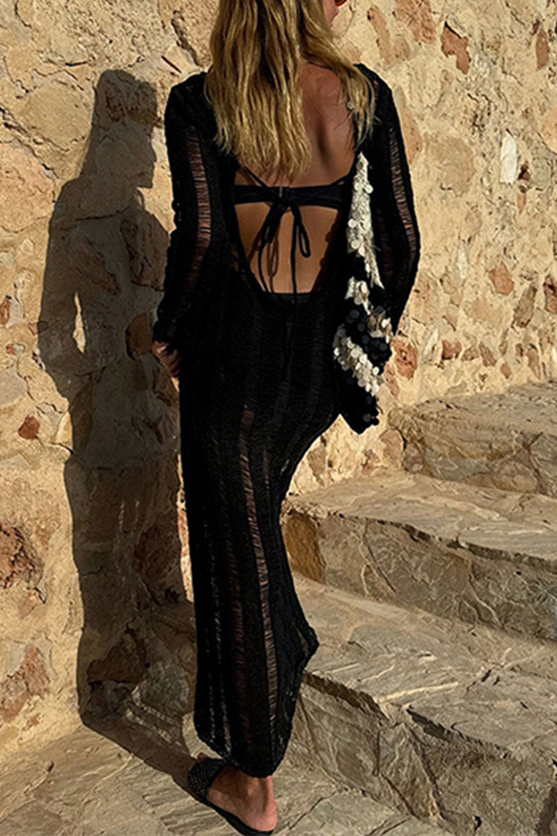 Sexy Lace Up Backless Swimwears Cover Up