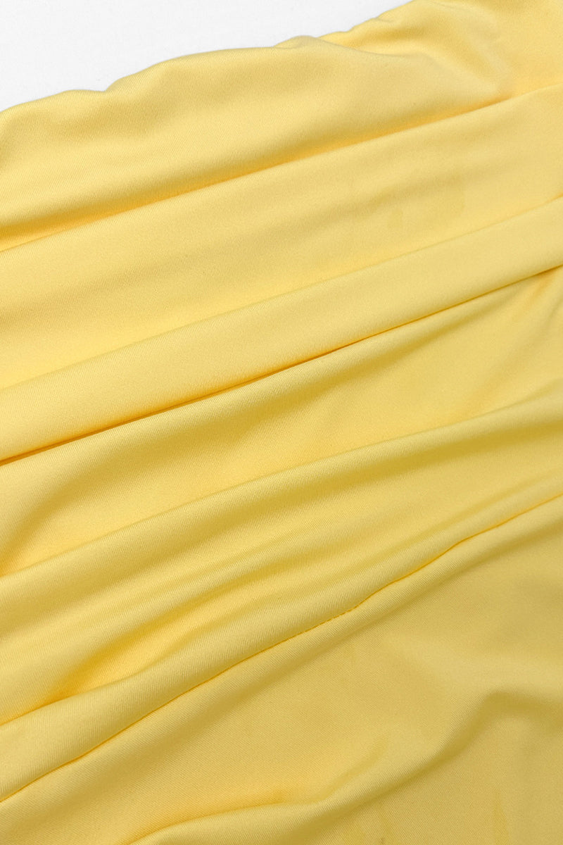 Sexy Slit Flounce Strapless Evening Dresses - Fashionpara