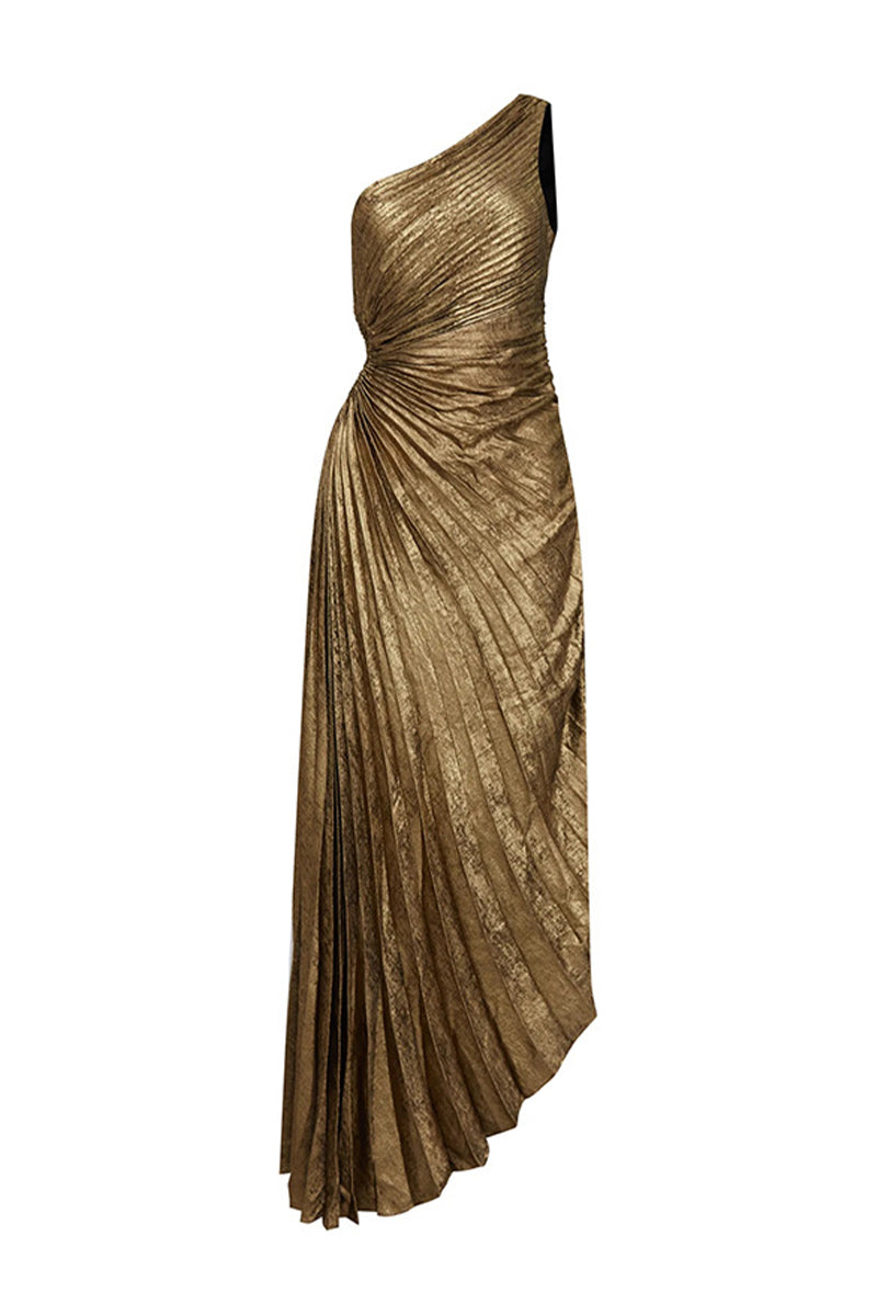 Sexy Irregular Pleated Sloping Shoulder Evening Dresses - Fashionpara