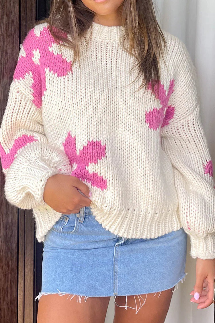 Pullover Floral Detail Sweater 12