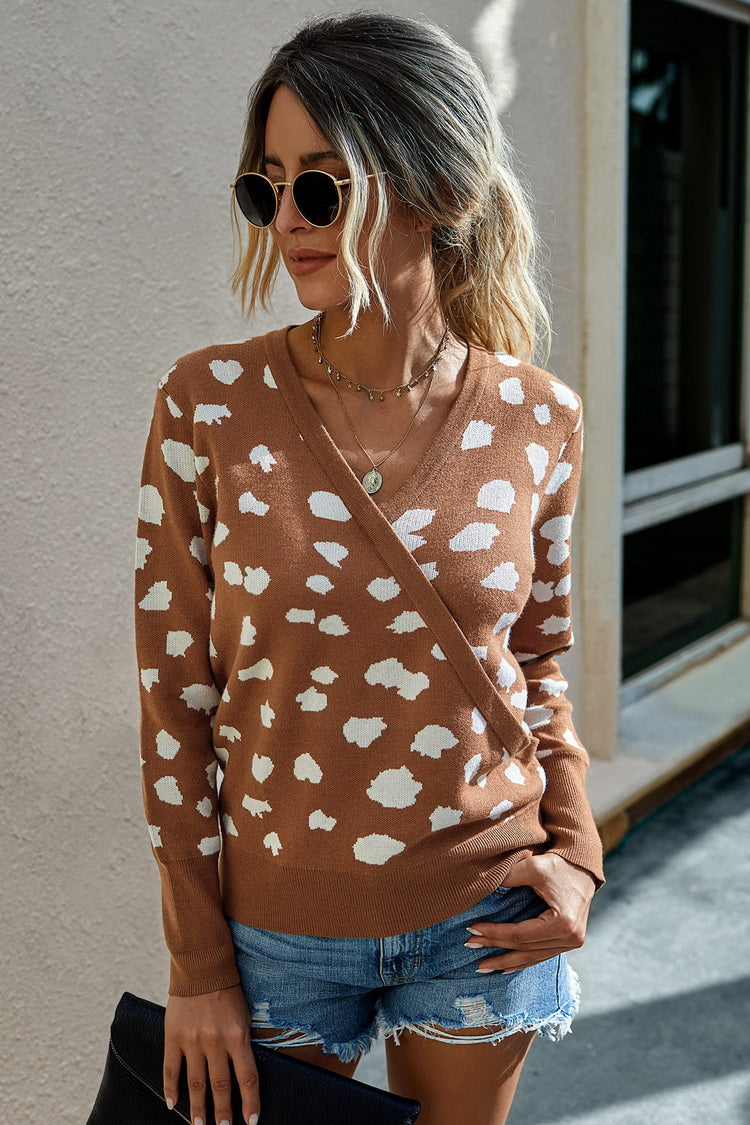 RadyRin V-neck Knit Sweater for Effortless Style and Comfort