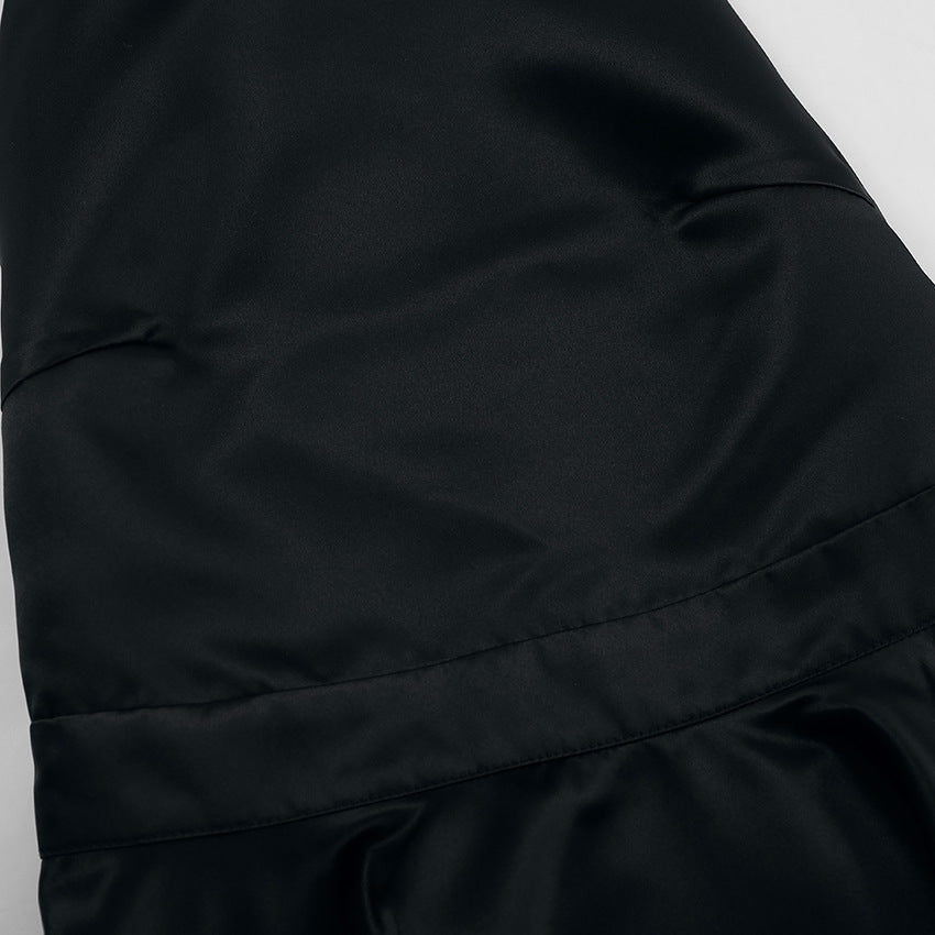 Bow-Gate Mini Dress - Black