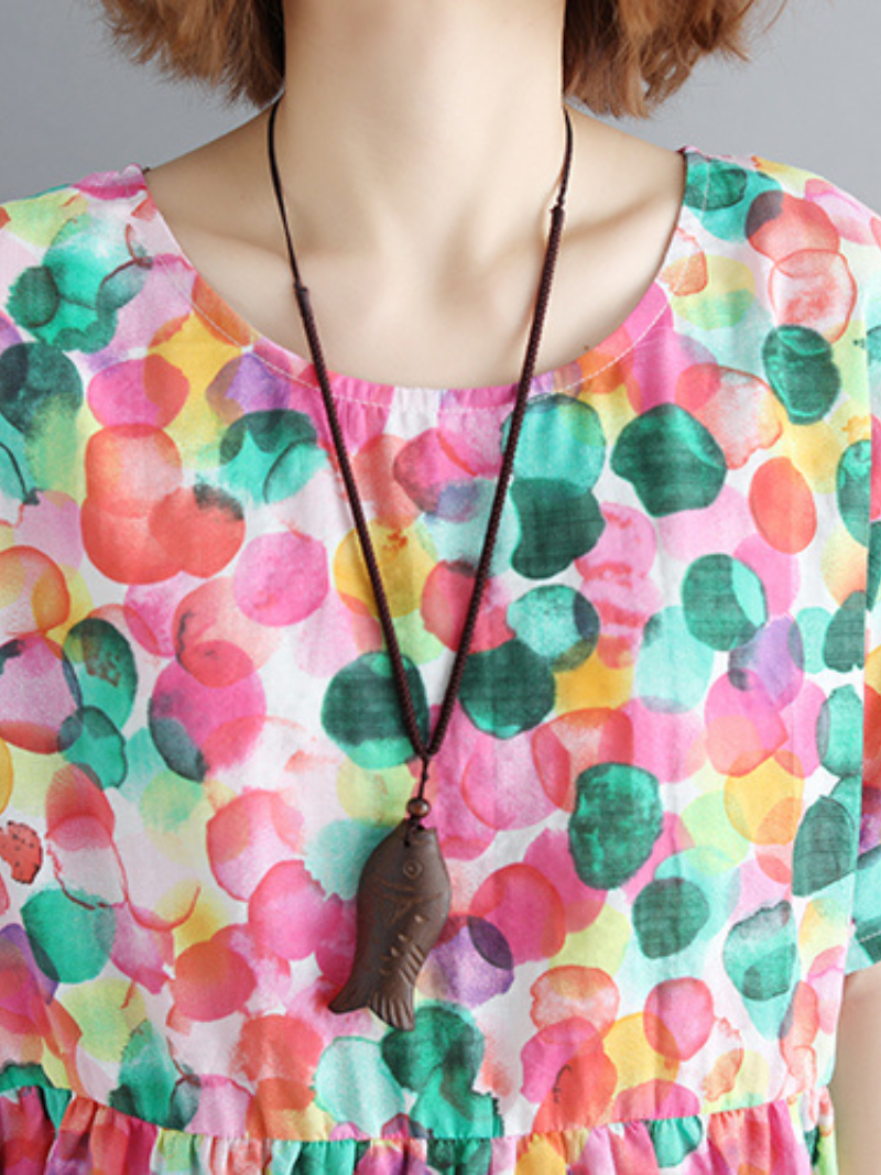 Love is Here Large Size Dots Pattern Tops - Fashionpara