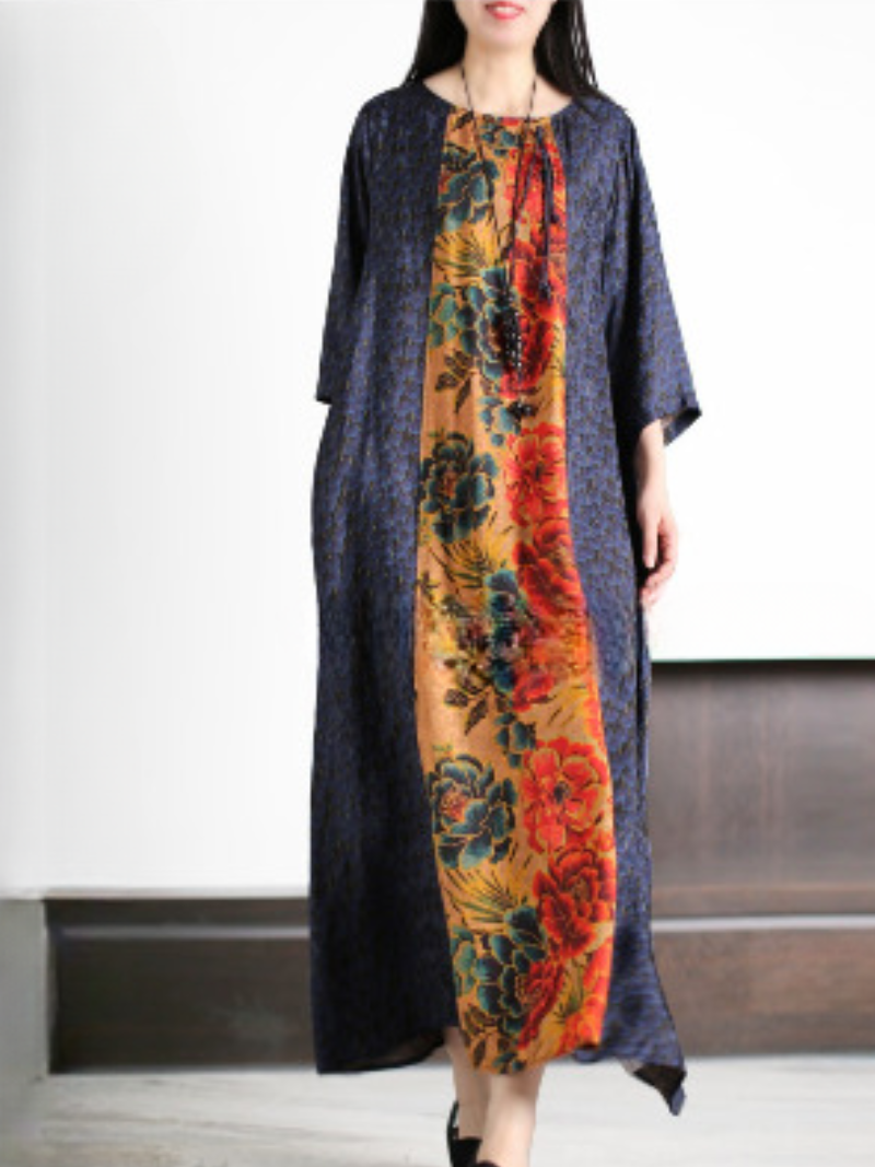 Make Me Smile Round Neck A-line Dress - Fashionpara