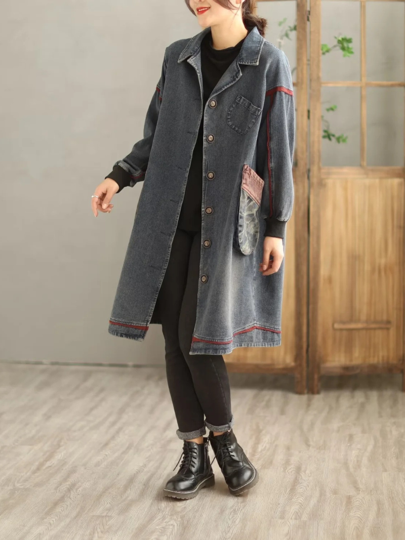 Denim Long Sleeves Shirt Dress 2