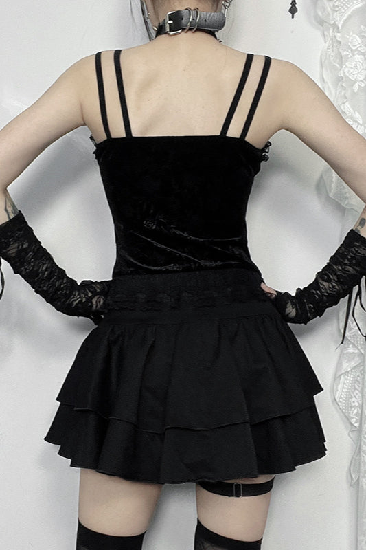 Rose Print Gothic Cami Corset