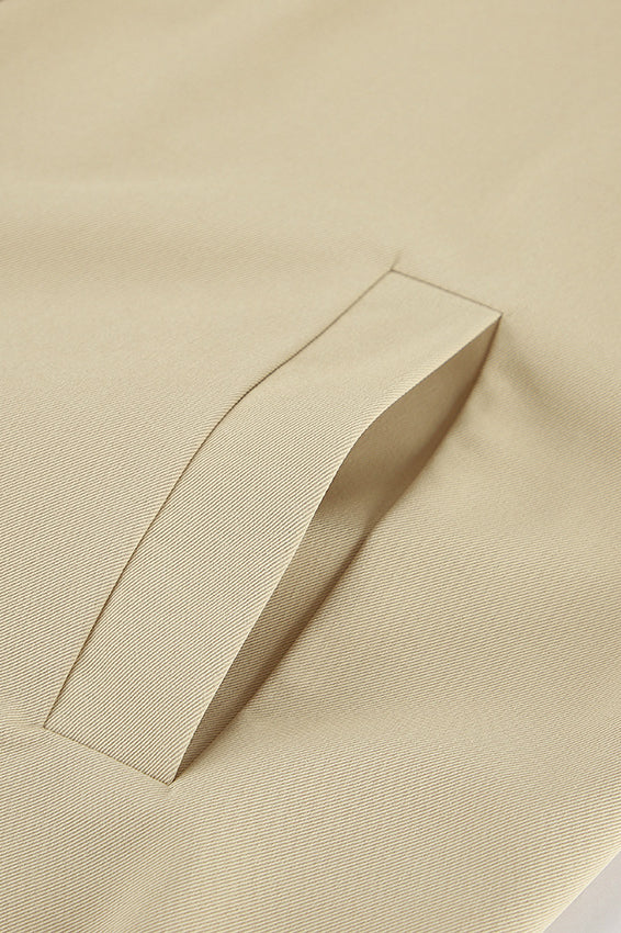 Stylish French Khaki Utility Trench Coat for All Seasons