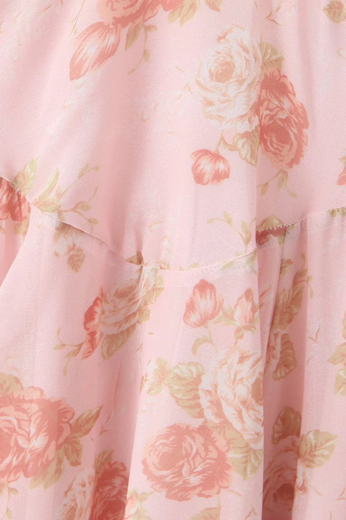Floral Print Halter Neck Fit & Flare Midi Dress 4