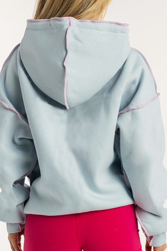 Colorblock Hooded Sweatshirt Hoodie - Fashionpara