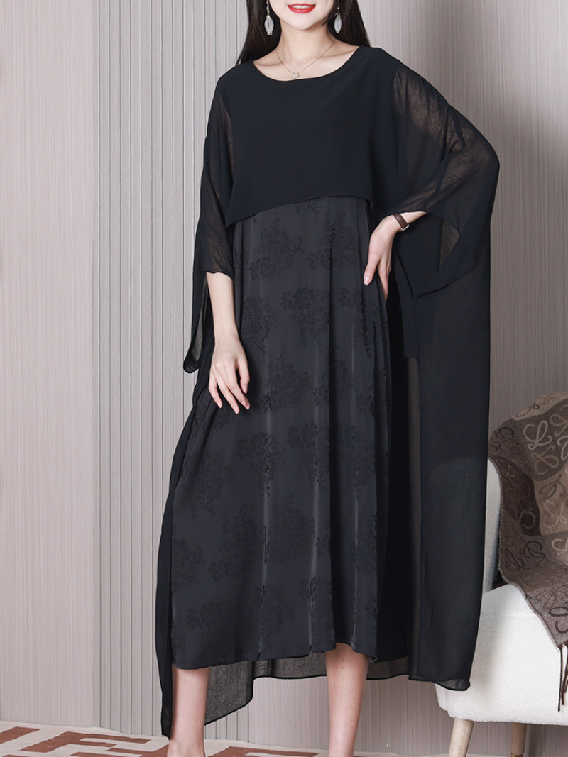 Remember Me Round Neck A-line Dress - Fashionpara