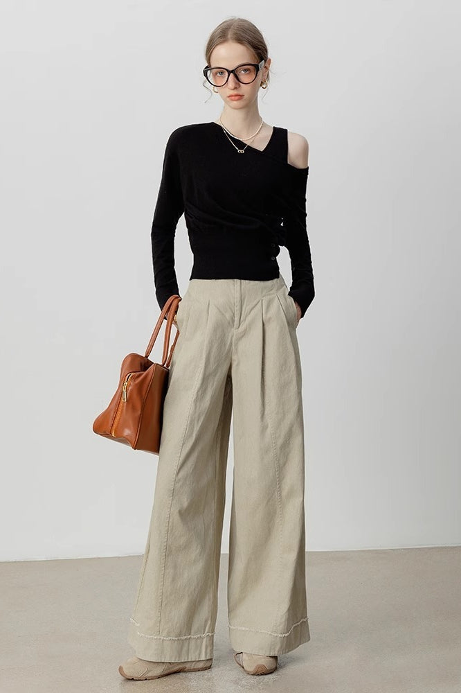 Design One Shoulder Slim Knit Top