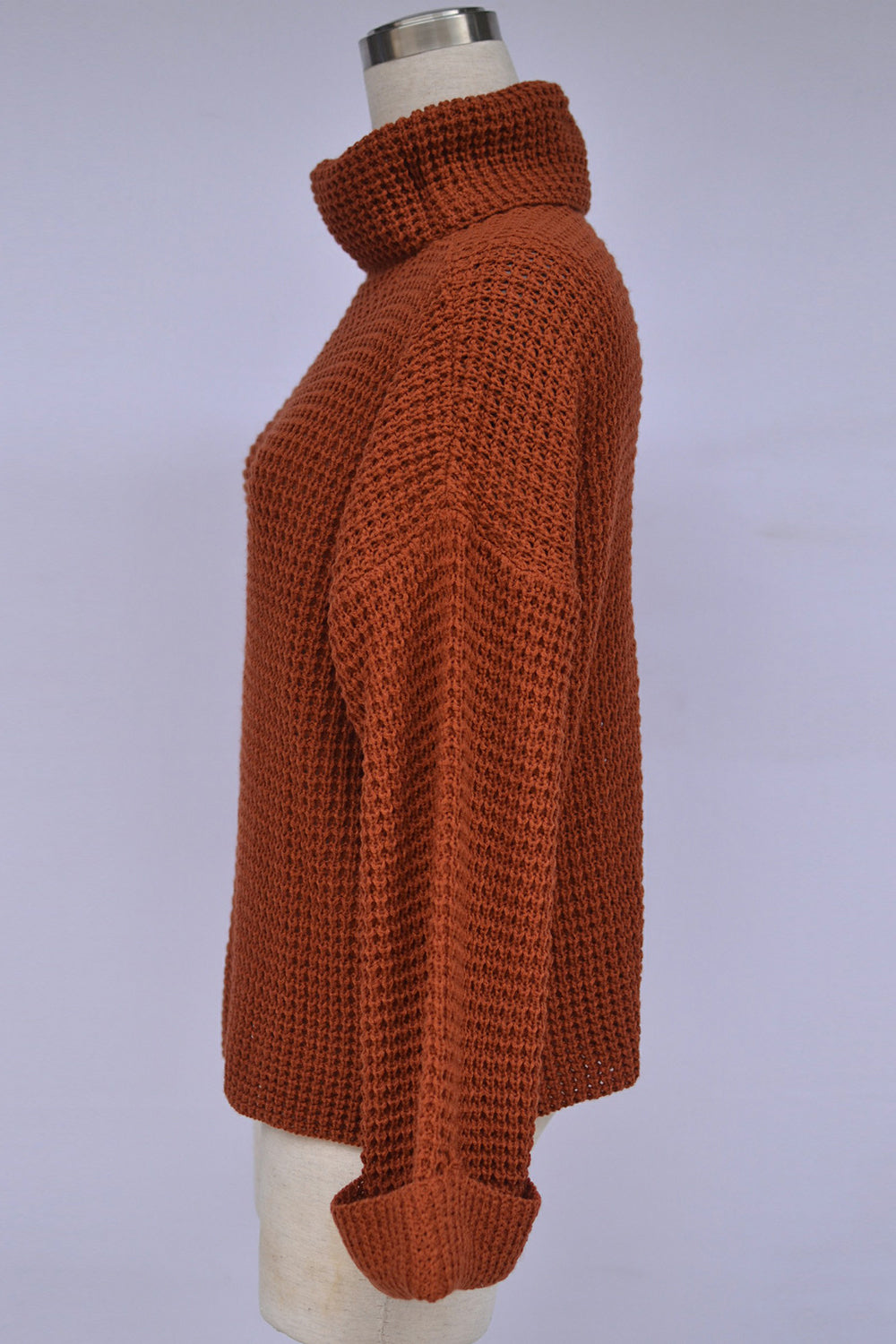 RadyRin Loose High Neck Sweater for Effortless Style