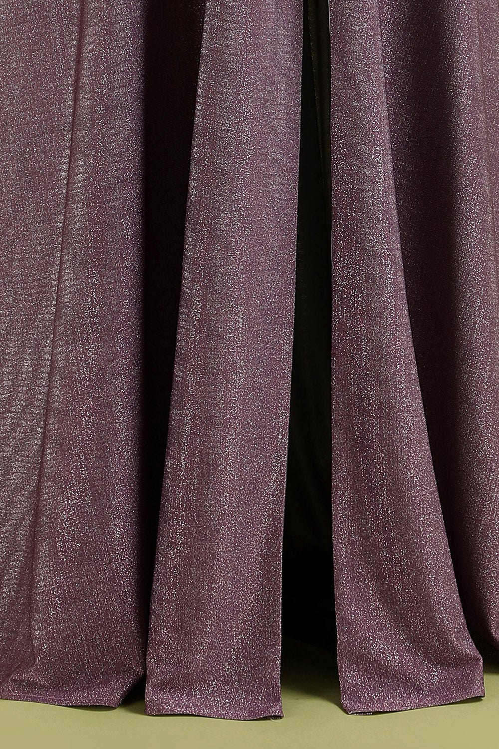 Grape Lace Up Long Satin Prom Dress - Fashionpara