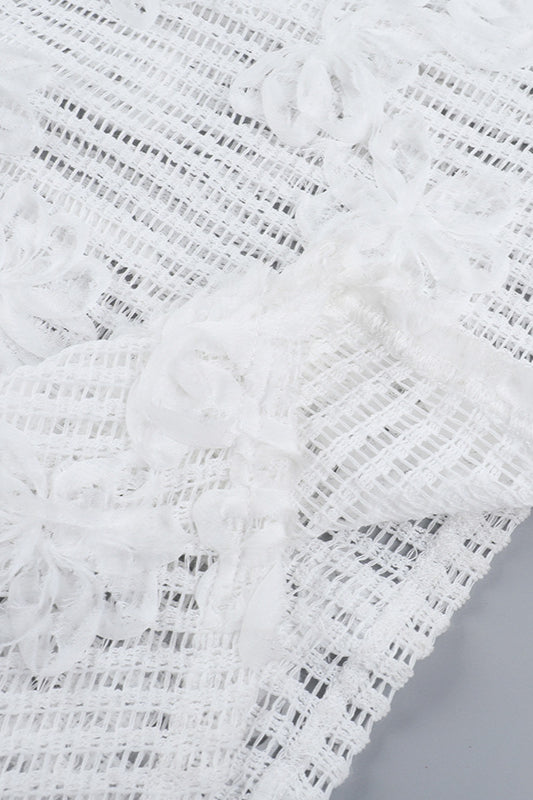 Jacquard Strapless Halter Maxi Dress