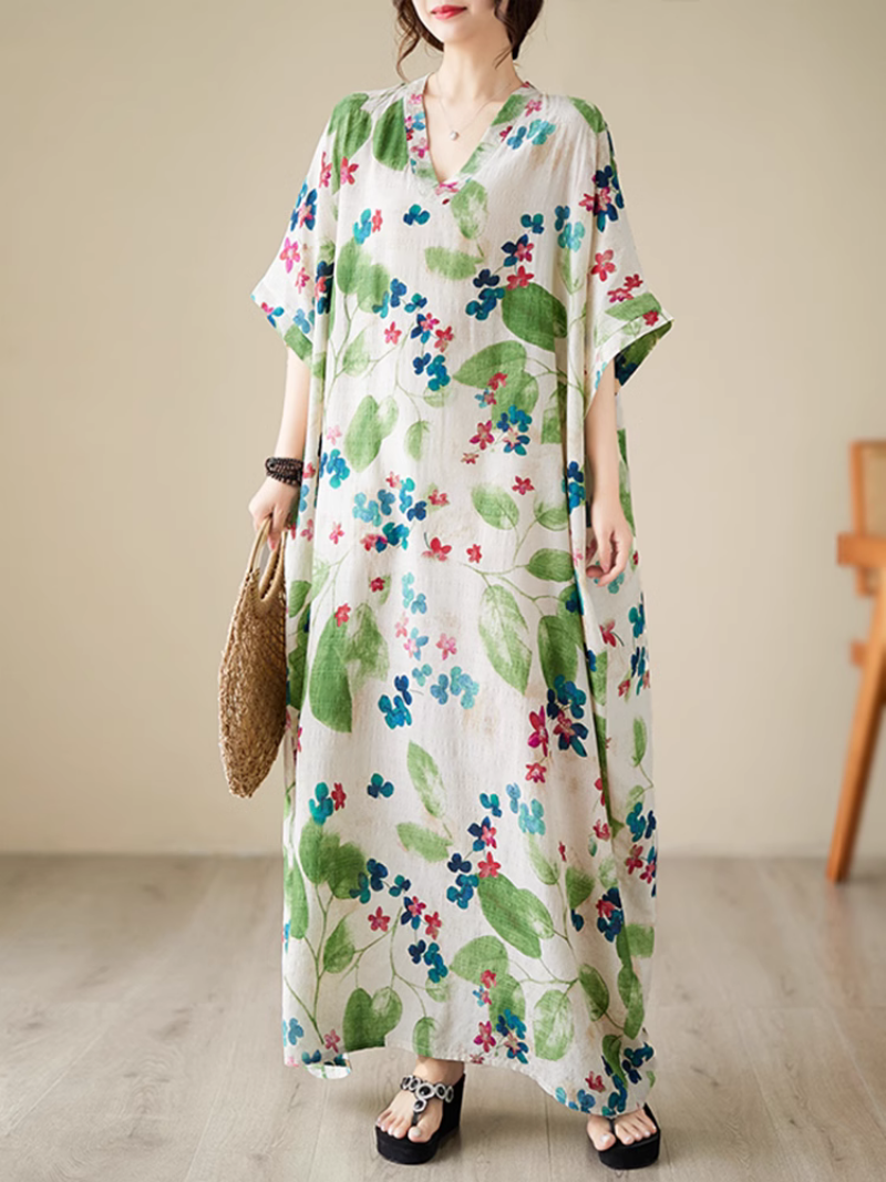 Sunset Serenad Pattern Beach Kaftan Dress - Fashionpara