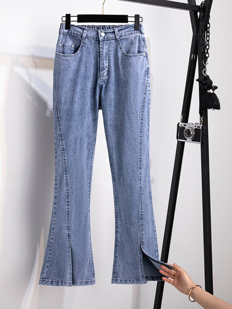 high waist jeans casual loose extra large size bottom pants - Fashionpara