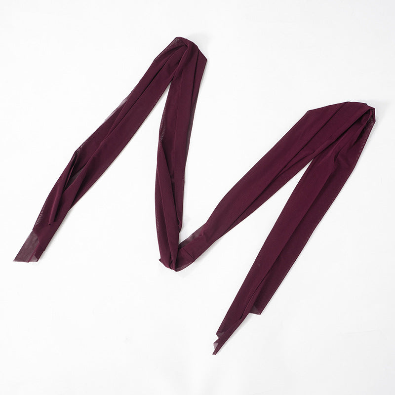 Hudson Maxi Dress With Stole And Gloves - Maroon
