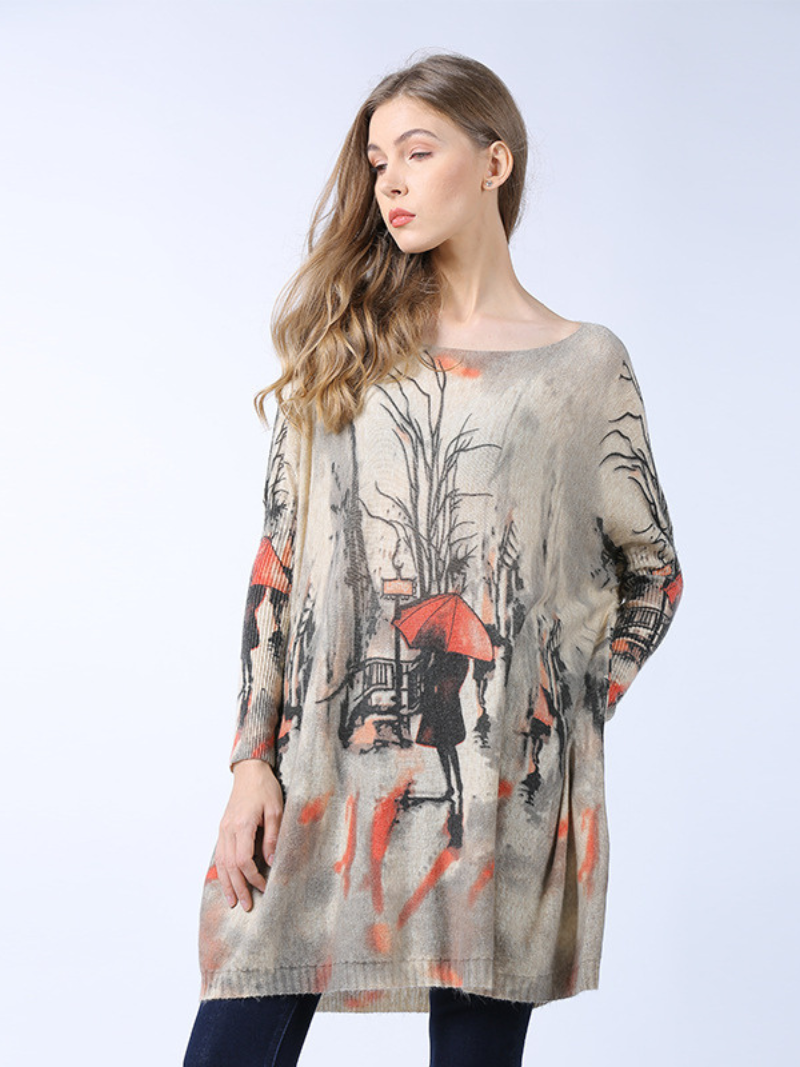 mid-length loose bottoming shirt sweater top - Fashionpara