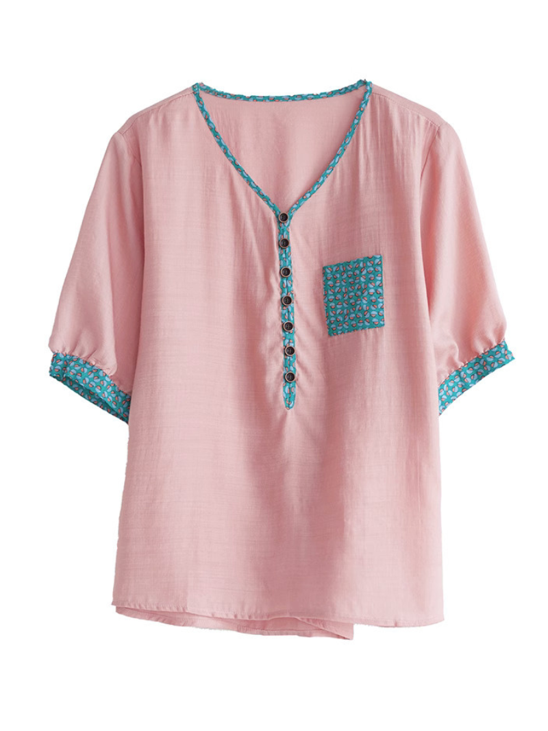 Wrangler Cotton V-neck Loose Top - Fashionpara