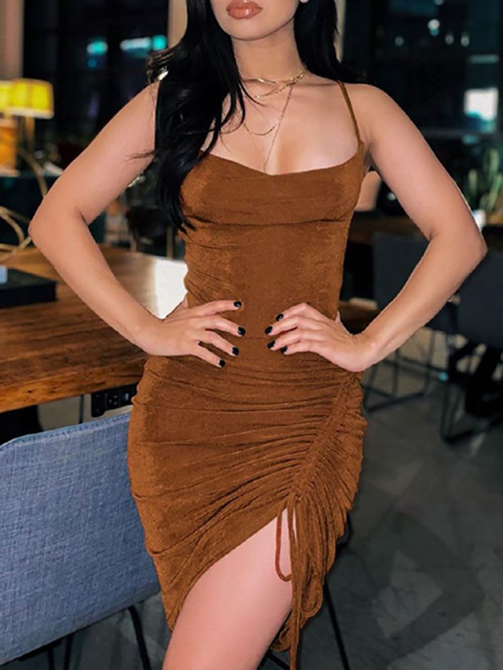 Asymmetrical Bodycon Midi - Fashionpara