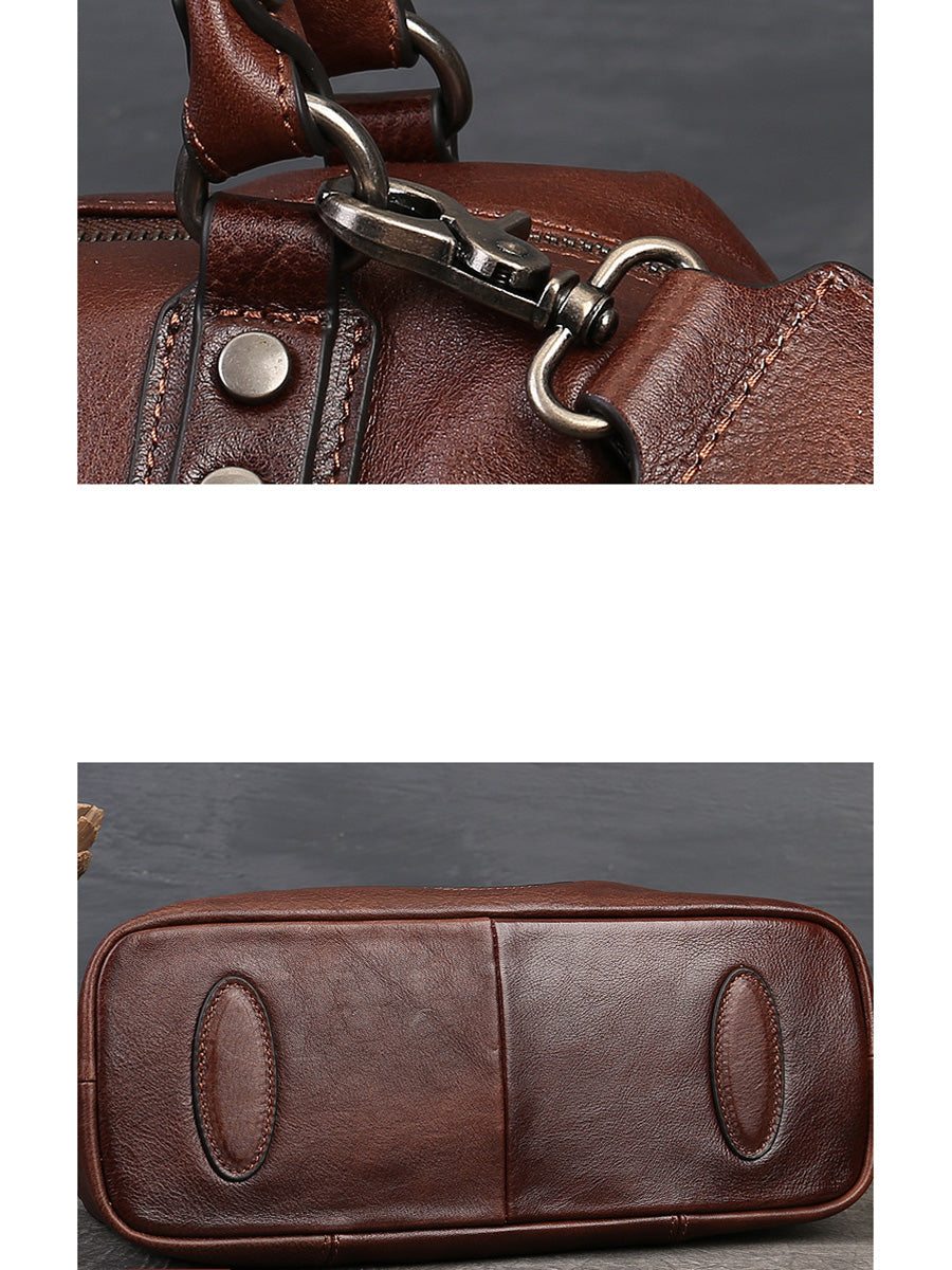 Leather Flower Spliced Capacity Hand Bag Shoulder Bag