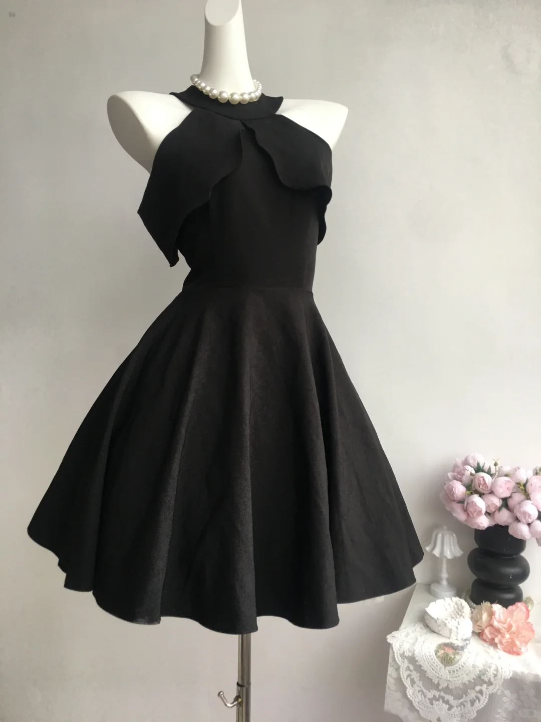 Simple Black Sleeveless Satin A Line Short Formal Graduation Homecoming Dress Cocktail Dress D270