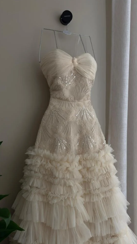 Elegant Sweetheart Neck Pink Sequin Tulle Lace Pleated Mermaid Long Party Dress Evening Gown D1602