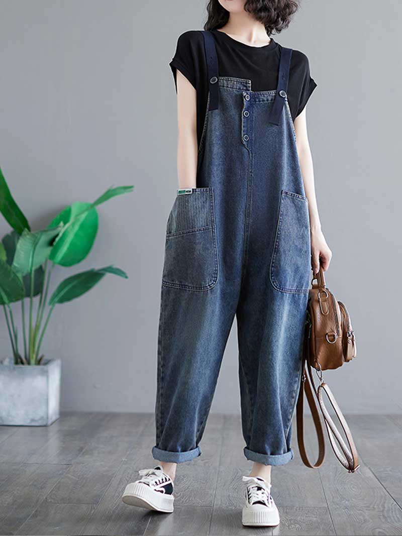 Story Teller Denim Overall Dungarees - Fashionpara